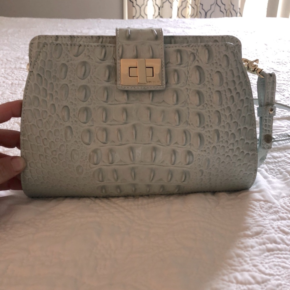 Beautiful Seaglass green/ blue Brahmin crossbody